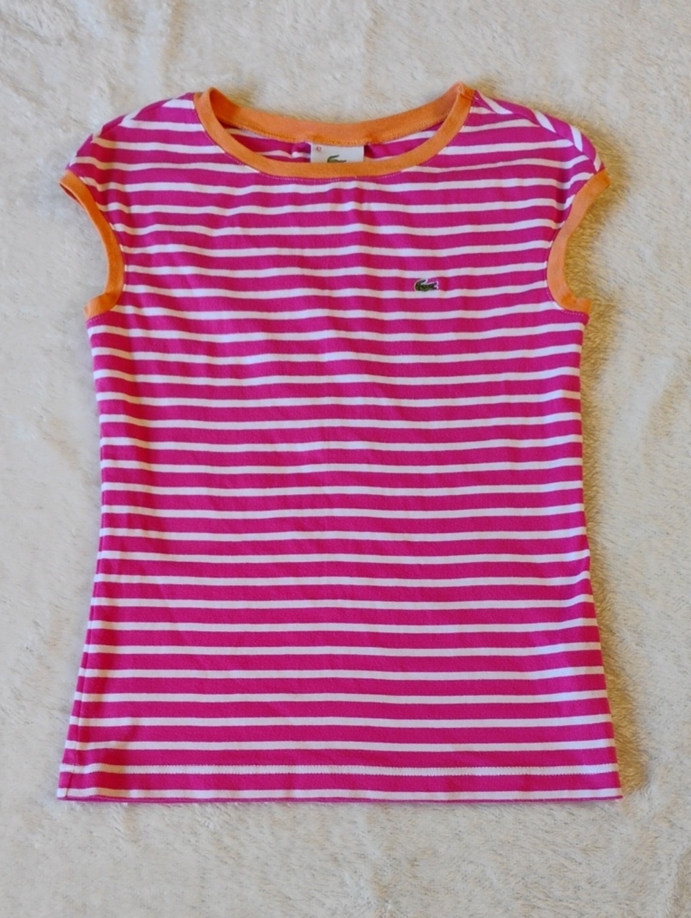 Lacoste Cap Sleeve Striped Tank